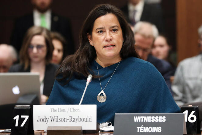 Jody Wilson-Raybould devant le comité de la Chambre des communes, mercredi 27 février, à Ottawa.
