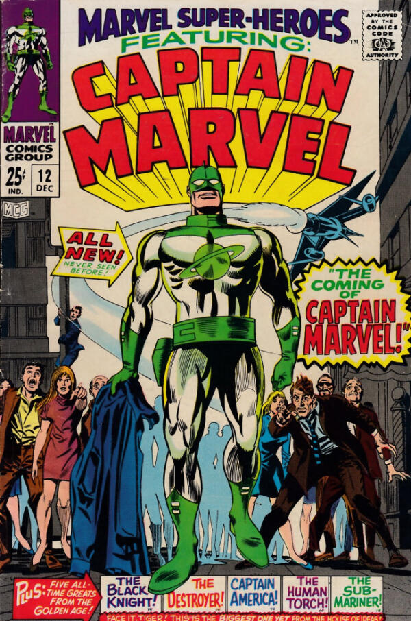 La première apparition de Captain Marvel en 1967.