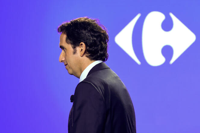 The CEO of Carrefour Alexandre Bompard, at La Défense (Hauts-de-Seine), January 23, 2018.