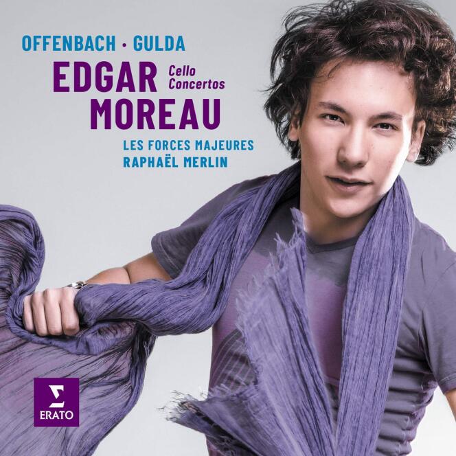 Pochette de l’album consacré aux concertos d’Offenbach et Gulda par Edgar Moreau et Les Forces majeures (direction : Raphaël Merlin).