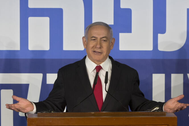 Le premier ministre israélien, Benyamin Nétanyahou, lors de son allocution télévisée à Jérusalem, le 28 février.