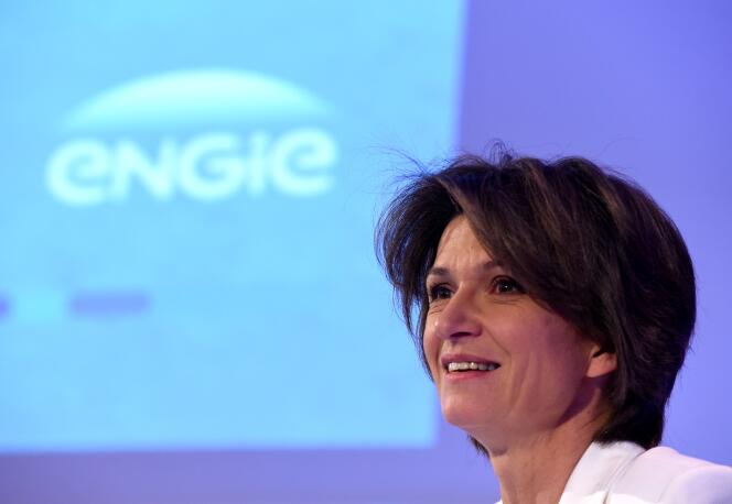 La directrice générale d’Engie, Isabelle Kocher, à La Défense, près de Paris, le 8 mars 2018.