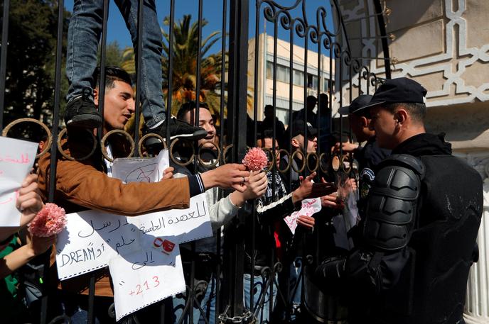 Manifestation d’étudiants à Alger, le 3 mars.
