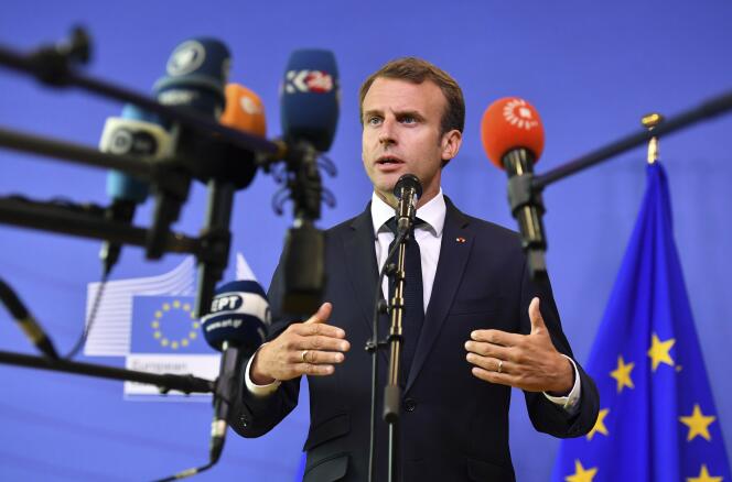 Emmanuel Macron à Bruxelles, le 24 juin 2018.