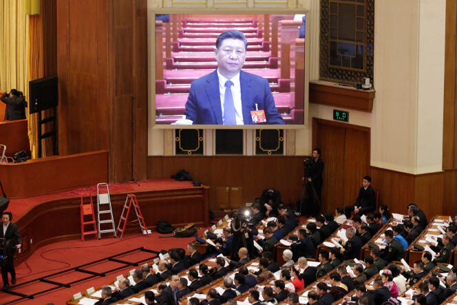 Le président chinois Xi Jinping lors de l’ouverture de la session parlementaire, à Pékin, le 5 mars 2019.