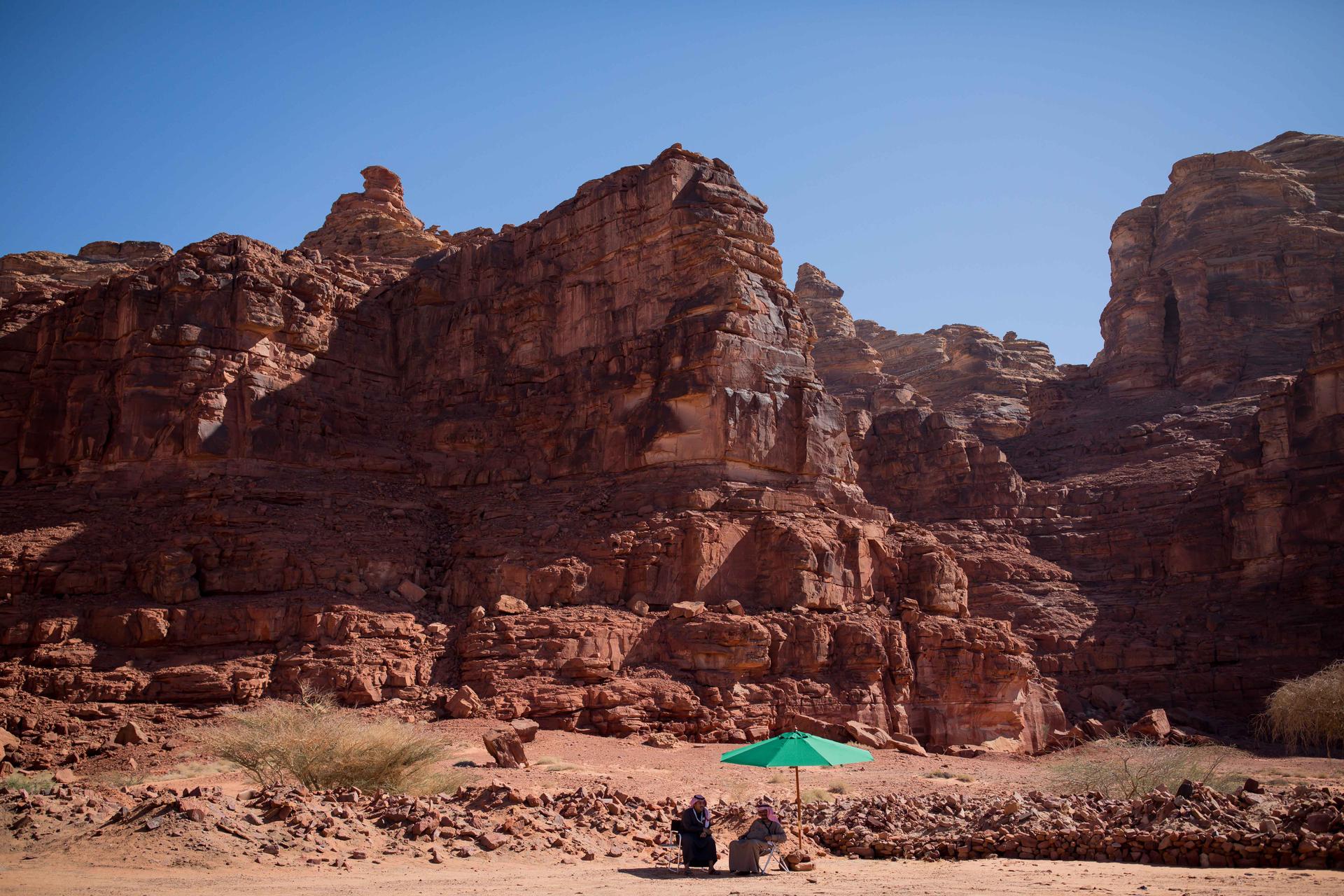 Sur le site antique d’Al-Ula (Arabie saoudite), le 1er février.