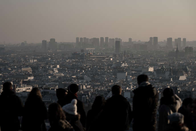 La nube de la contaminación sobre París, en diciembre de 2016.