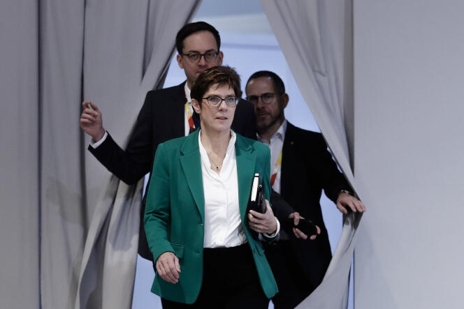 La dirigeante de l’Union chrétienne-démocrate (CDU), Annegret Kramp-Karrenbauer, en décembre 2018, à Hambourg.