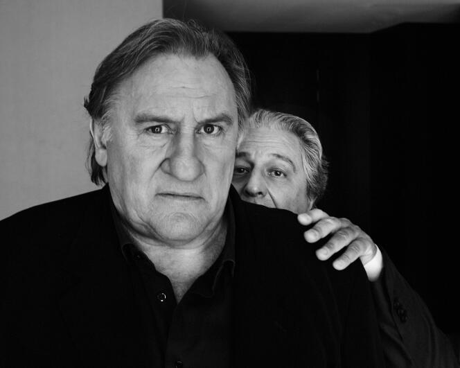 Gérard Depardieu et Christian Clavier, à Paris, le 7 mars.