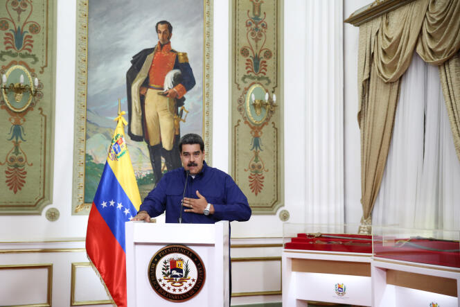 Le président du Venezuela Nicolas Maduro durant une  allocution à la télévision lundi 11 mars 2019.