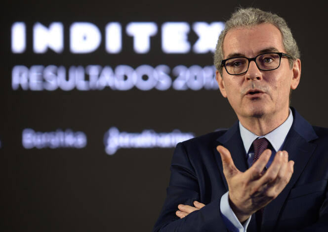 Le PDG d’Inditex (groupe propriétaire de Zara), Pablo Isla, à Arteixo (Galice, nord-ouest de l’Espagne), en mars 2018.