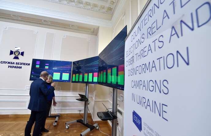 Un ejercicio de seguridad cibernética entre la Unión Europea y Ucrania se llevó a cabo en la sede de la inteligencia de Ucrania el 6 de marzo para preparar la elección presidencial.
