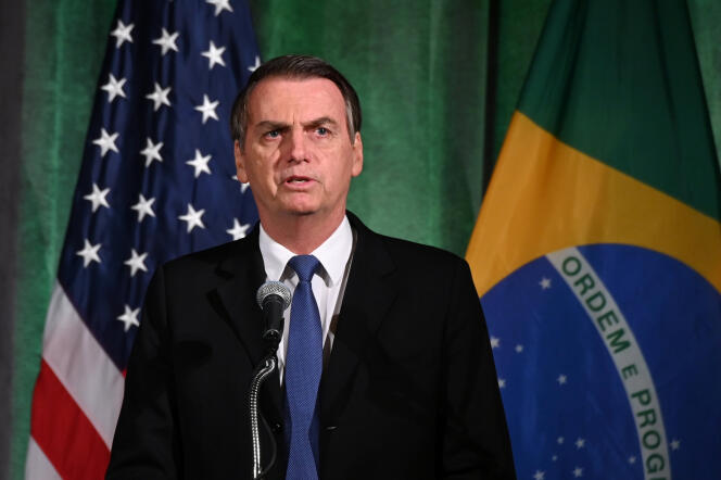 Le président du Brésil, Jair Bolsonaro, le 18 mars, à Washington.