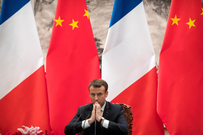 Emmanuel Macron, en janvier 2018 à Pékin.