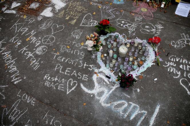 A Christchurch, en Nouvelle-Zélande, lundi 18 mars, trois jours après l’attentat contre deux mosquées.