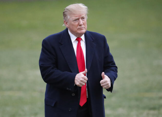 Donald Trump se réjouit des conclusions du rapport Mueller, à la Maison Blanche, le 24 mars.