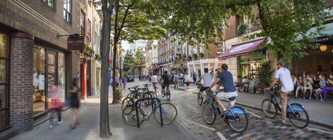 Dans le quartier de Covent Garden, à Londres, une « rue saine » telle que l’envisage  l’Autorité des transports de Londres (Transport for London)