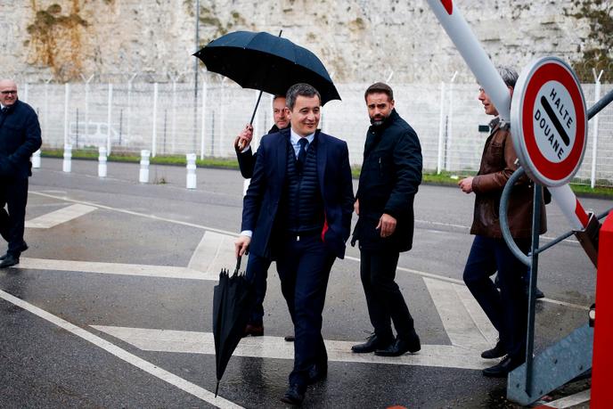 Gérald Darmanin à Dieppe le 27 février.