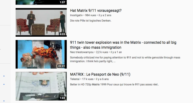 Depuis le 11-Septembre, « Matrix » est utilisé à la fois comme canevas et comme source par les conspirationnistes.