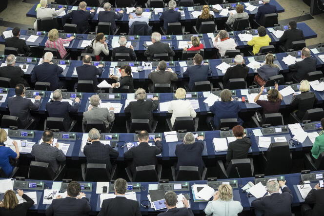 Session plénière au Parlement européen, à Strasbourg, le 17 mars.