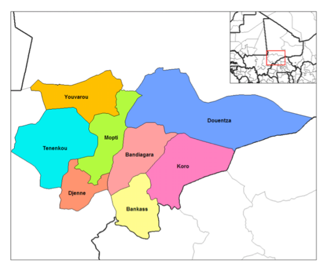 La région du centre du Mali.