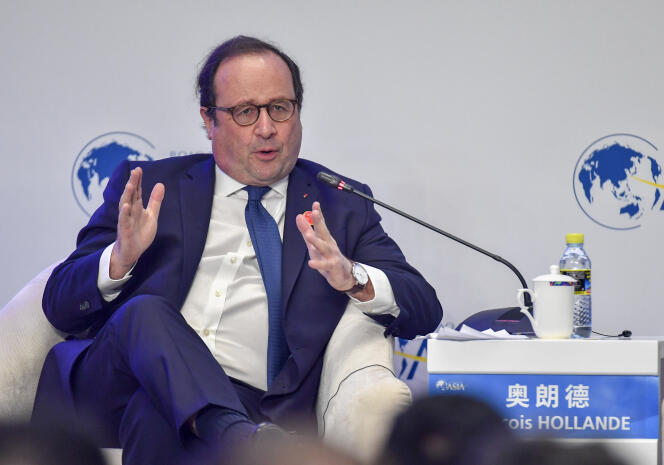 François Hollande au Forum pour l’Asie de Boao (Chine), le 26 mars 2019.
