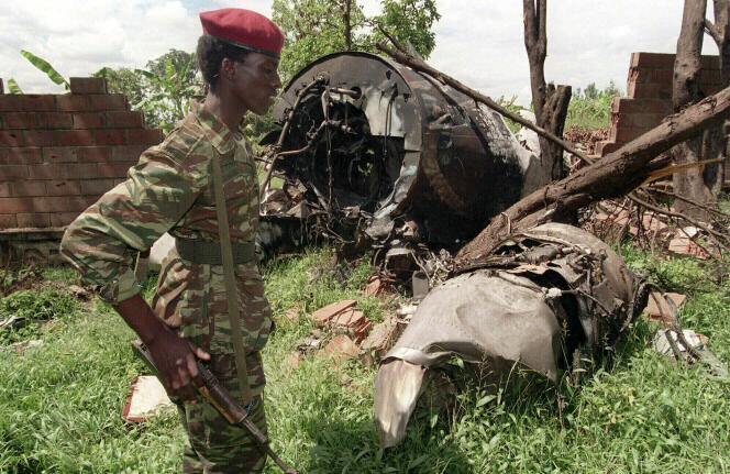 L’avion abattu du président Habyarimana, en 1994 à Kigali.