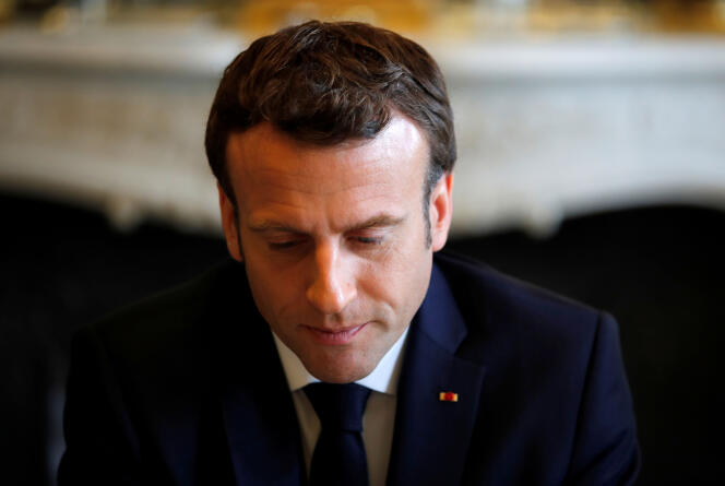 Le président de la République Emmanuel Macron, à l’Elysée, le 5 avril 2019.