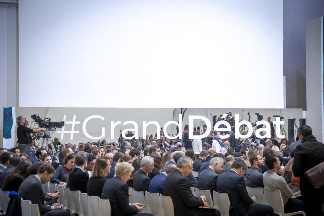La Restitution du grand débat national au Grand Palais à Paris.