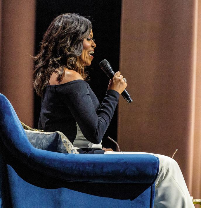 Michelle Obama en tournée pour la promotion de son best-seller « Devenir », à Detroit en décembre 2018.