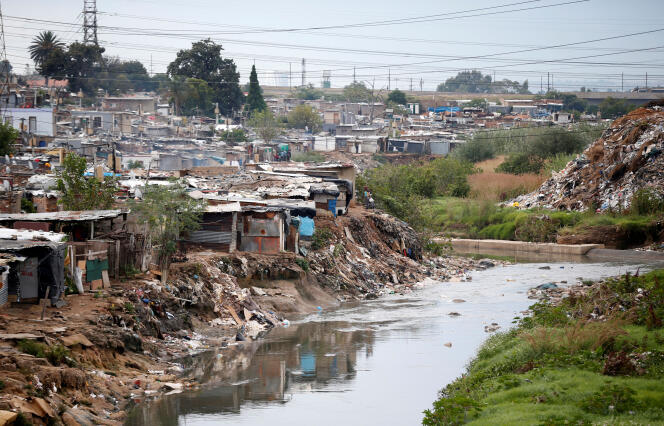 Le township d’Alexandra, à Johannesburg, en Afrique du Sud, le 10 avril.