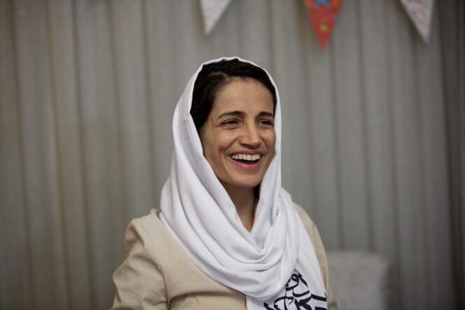 Nasrin Sotoudeh, à Téhéran, en 2013, à sa libération, après trois ans d’emprisonnement.
