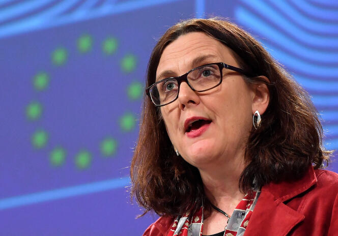 Cecilia Malmström, la commissaire européenne chargée du commerce défend, le 18 janvier 2019 à Bruxelles.