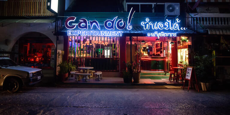 Can Do Bar, establish by sex workers who gathered together their money-saving wish to open a dream bar for sex workers that have a good row model of fair treatment and equality among rules and with customers with a stable paid salary starting at minimum wage according to the laws and with social insurance.