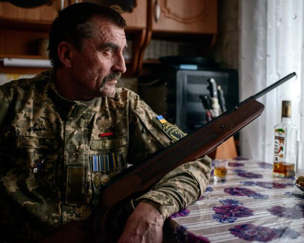 Vladimir Vlasenko, 55 ans, militaire de carrière ukrainien, à Houliaïpole, le 17 mars 2019.