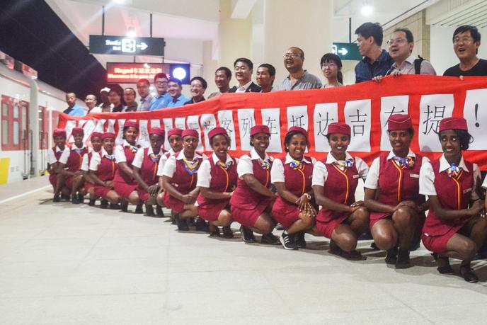 Inaugurazione 3 gennaio 2018 del treno Addis Abeba-Gibuti, costruito dalla Cina.