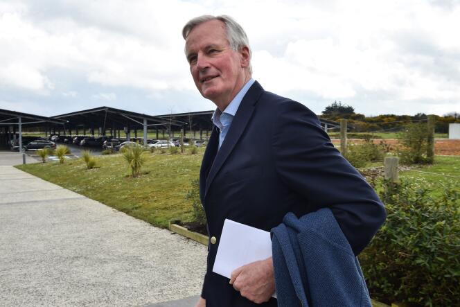 Michel Barnier, le 7 avril à Ploufragan (Côtes-d’Armor).