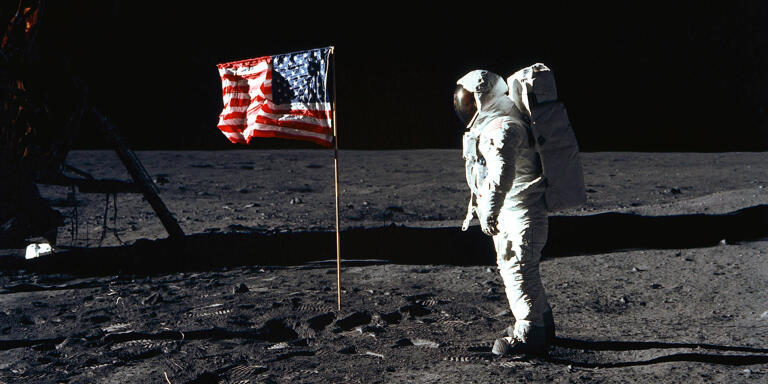 L’astronaute de la mission Apollo 11 Edwin E. Aldrin sur la Lune, en juillet 1969.