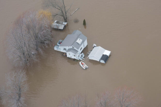 Les inondations dans le Nouveau-Brunswick, au Canada, le 24 avril.
