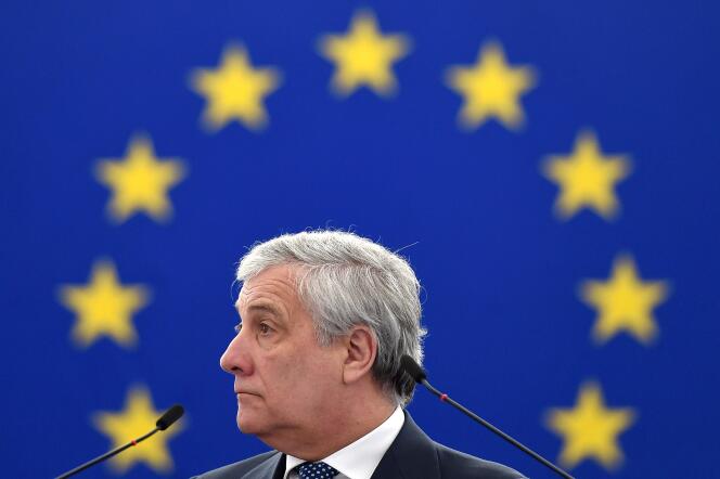 Antonio Tajani, président du Parlement européen, en Roumanie, en janvier 2019.
