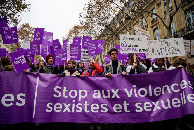 Rassemblement contre les violences sexistes et sexuelles, à Paris, le 24 novembre 2018.