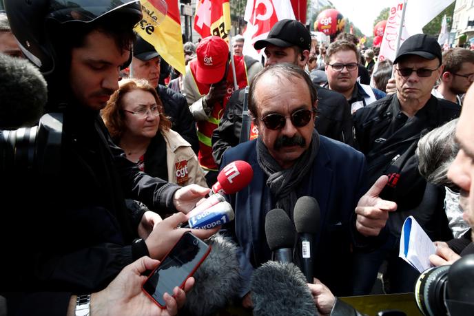 Le leader de la CGT, Philippe Martinez, le 1er mai à Paris.