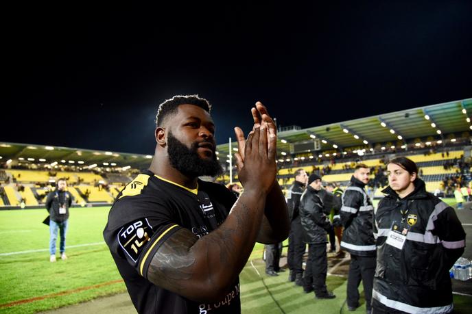 Le pilier Rochelais Dany Priso, le 4 mai, après un match contre Toulon.