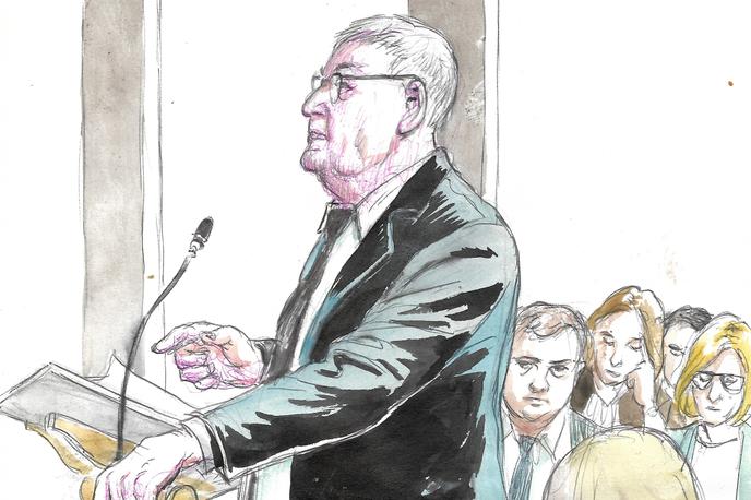 L’ex-PDG de France Télécom Didier Lombard témoigne au palais de justice de Paris, le 6 mai.