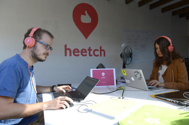 Des employés de Heetch, à Paris, en septembre 2015.