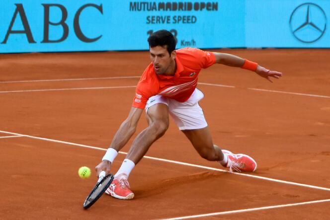 Novak Djokovic, en finale du tournoi de Madrid, le 12 mai 2019.