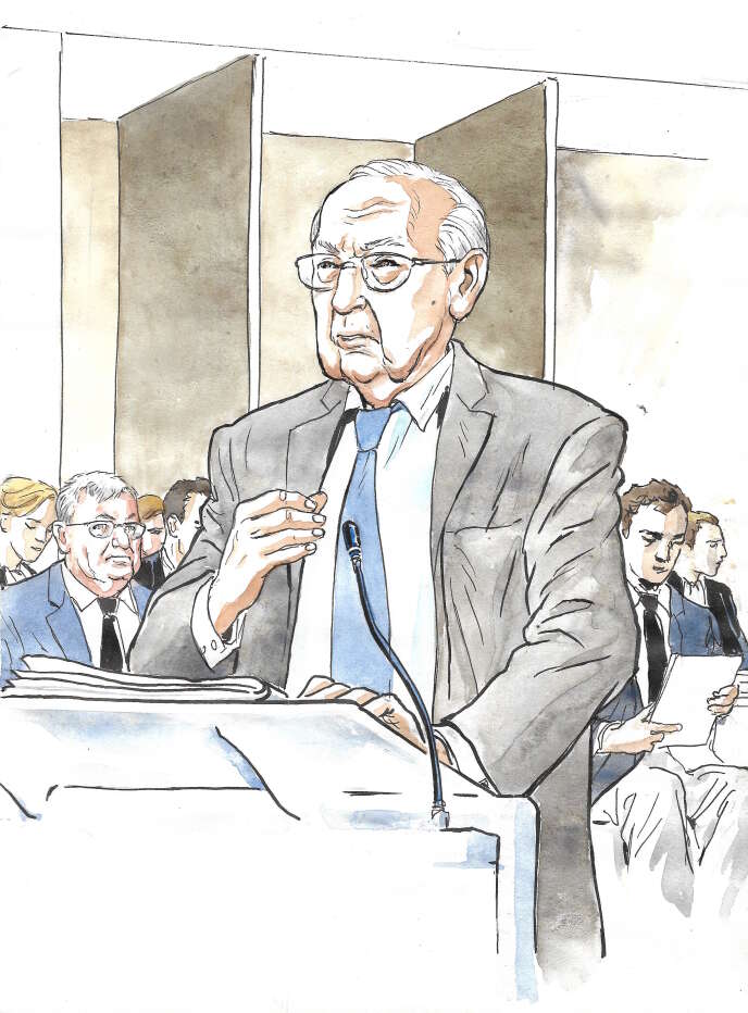 Jacques de Larosière, ancien patron du FMI, le 14 mai au tribunal correctionnel de Paris.