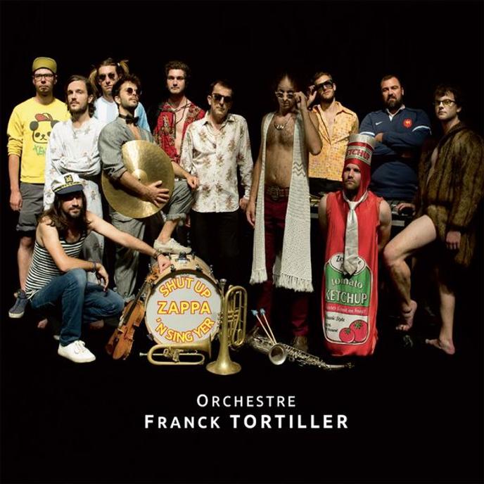 Cover of the album "Shut Up 'n Sing Yer Zappa" by the Franck Tortiller orchestra.