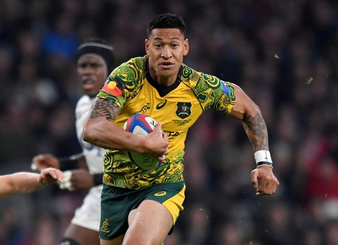 Israel Folau, le 24 novembre 2018 lors du match Angleterre-Australie à Londres.