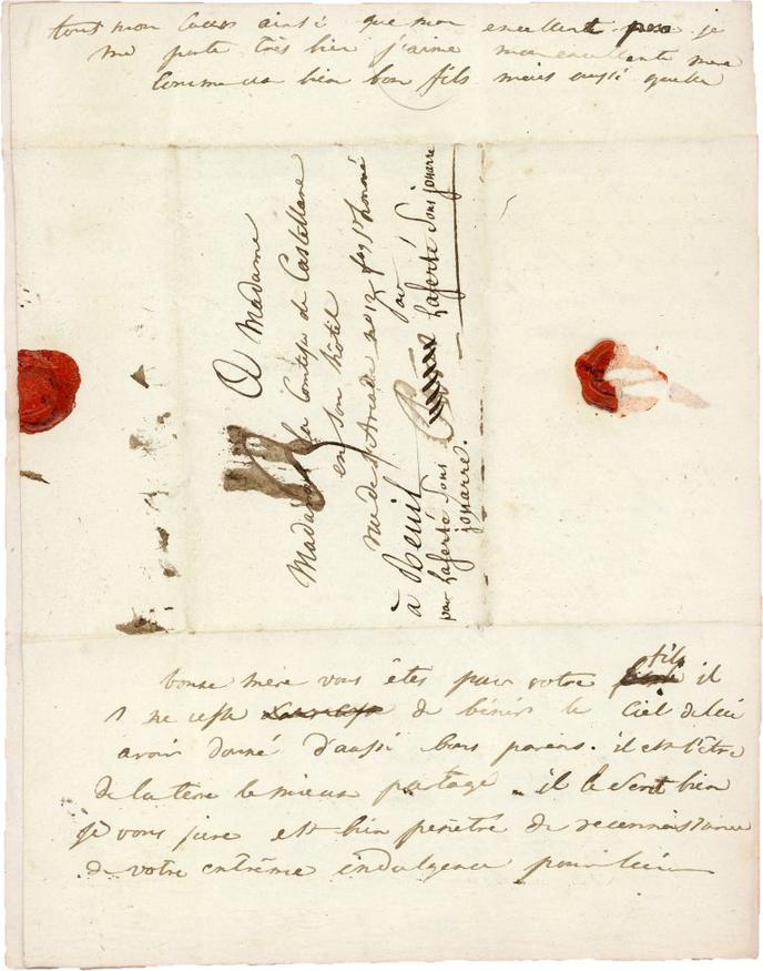 Lettre de la Grande Armée: prix de départ 1 800 euros.